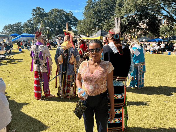 I am attending a Native American cultural event at the University of Southern Mississippi.